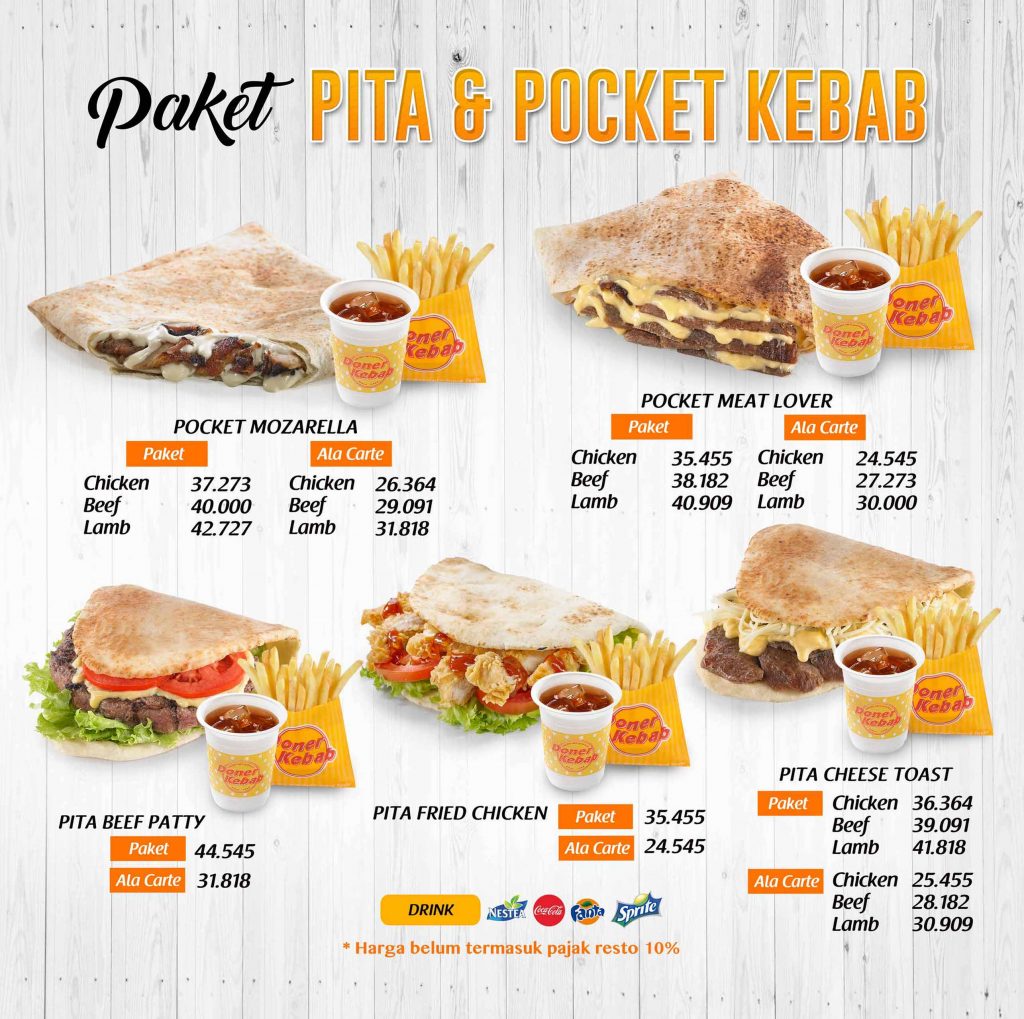 Menu Doner Kebab